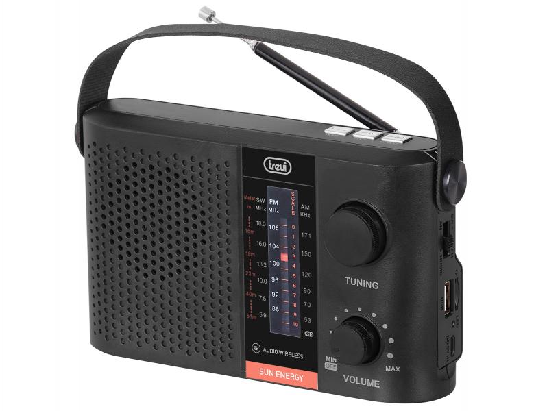 Radio AM/FM/SW C/BT+USB+Aux+Bat+Solar Trevi
