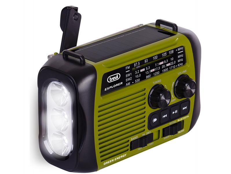 Radio AM/FM/SW C/USB+BT+MicSD+Bat+Solar+Dyna Trevi