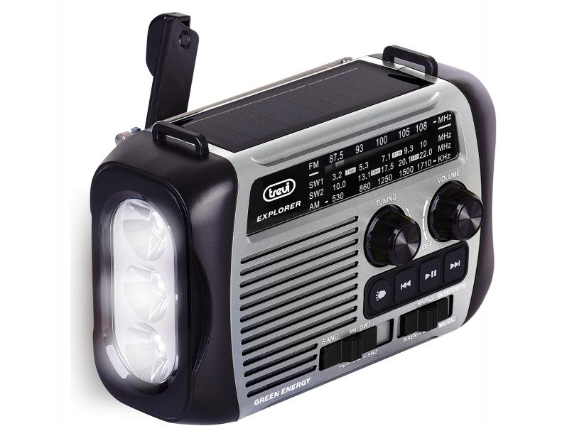 Radio AM/FM/SW C/USB+BT+MicSD+Bat+Solar+Dyna Trevi